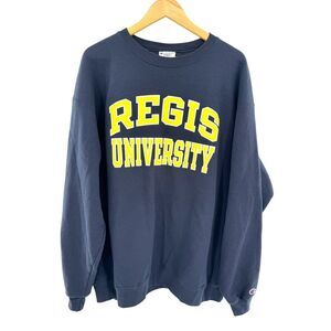 Champion Regis‎ University Denver Crewneck Sweatshirt Eco Powerblend 2XL Blue